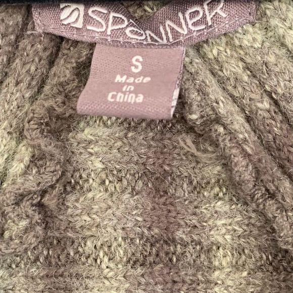 Spanner | Green & Grey Striped Long Sleeve Wool Cardigan - Picture 2 of 7